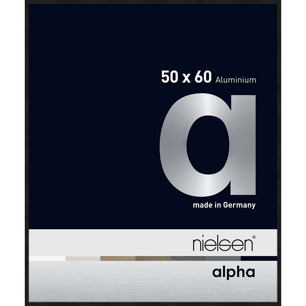 Alpha Noir anodisé mat 50 x 60 cm
