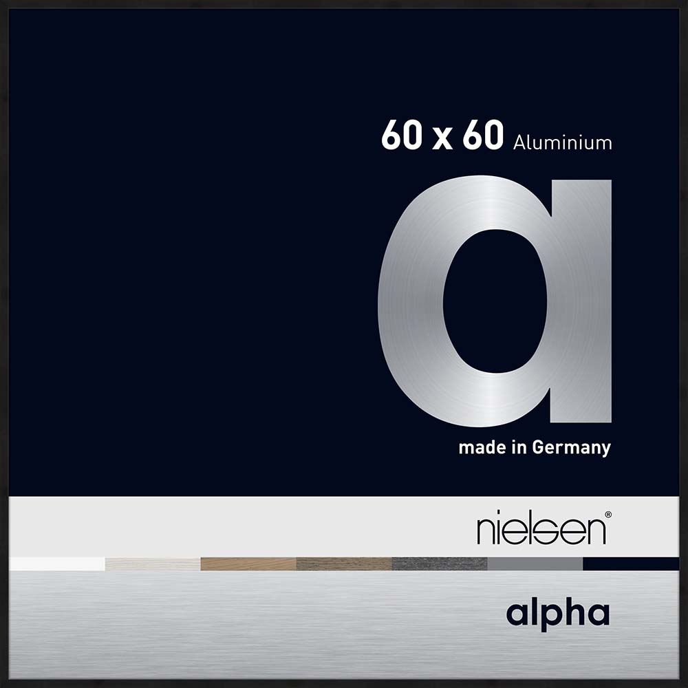 Alpha Noir anodisé mat 60 x 60 cm