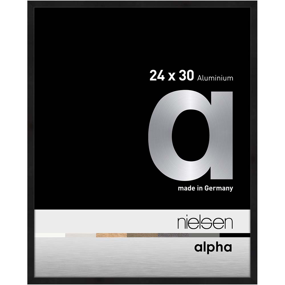 Alpha Noir anodisé mat 18 x 24 cm