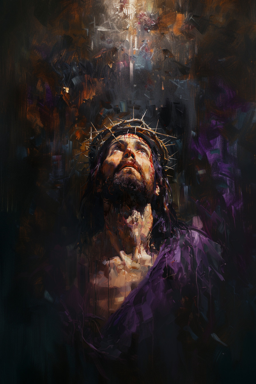 Affiche Jésus portant la couronne d'épines