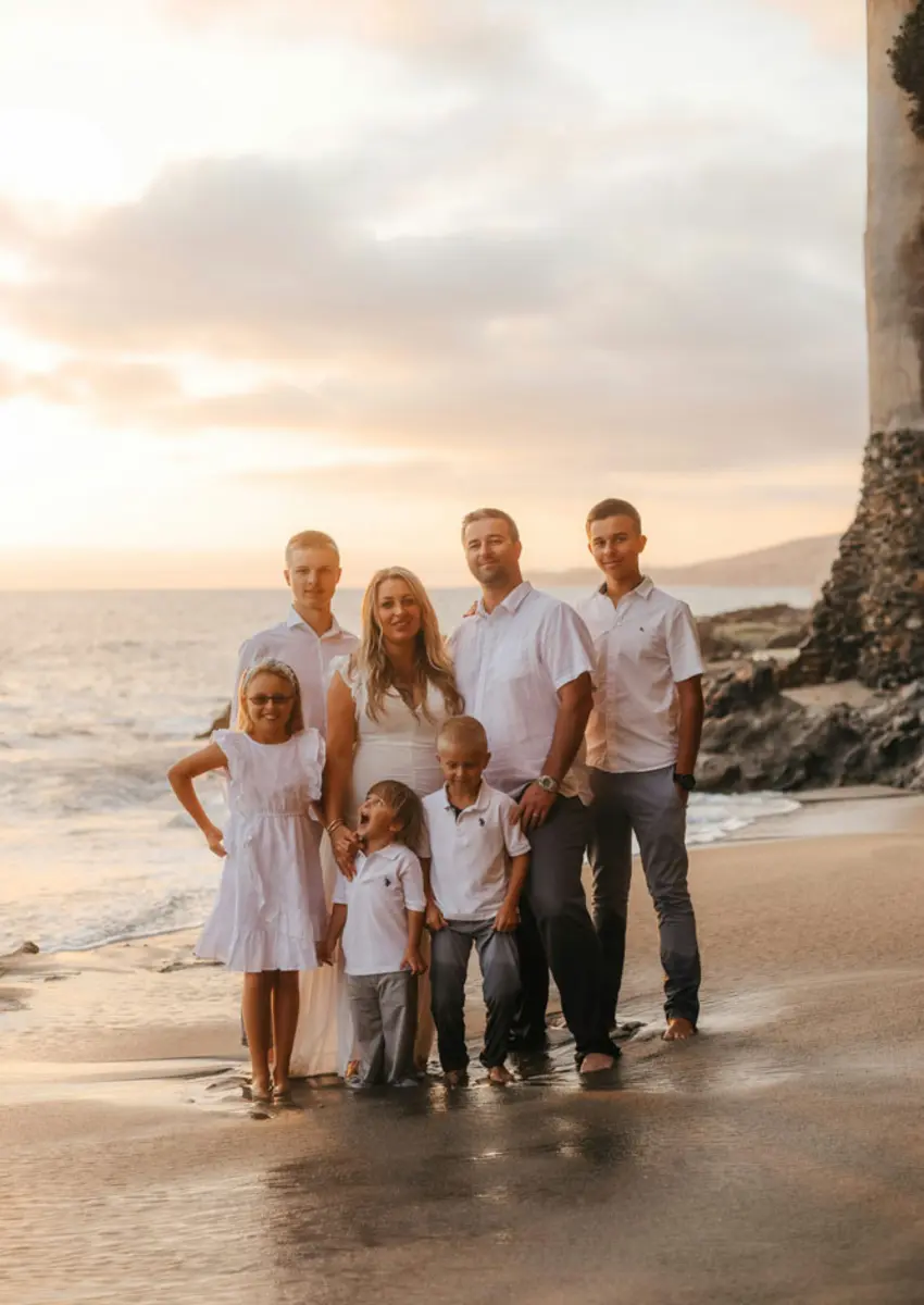 Souvenir de famille au bord de la mer